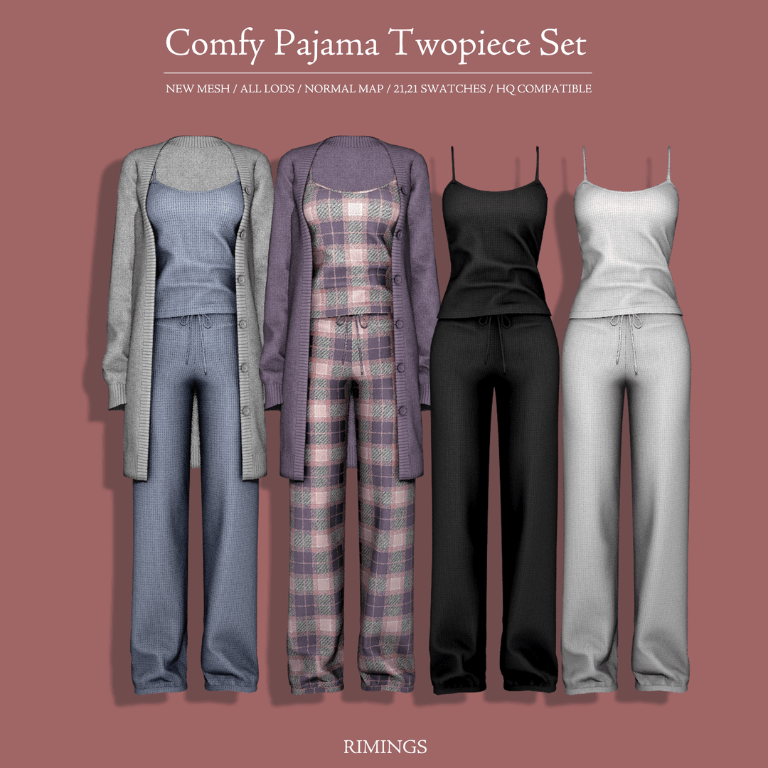 Пижамы Comfy Pajama Twopiece Set